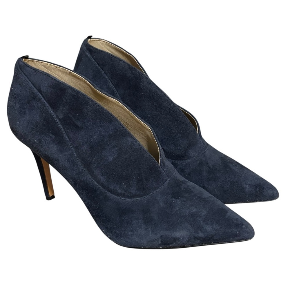 Boden heels Roseberry navy blue suede pumps booties size 39 EU 8 US women’s